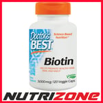 Doctor's Best Biotin 5000mcg Skin Hair Nails Support - 120 vcaps