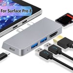 Type-C HUB Docking Station USB 3.0 Expander 4K HDMI For Microsoft Surface Pro 8