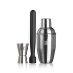 Set de Cocktails Vacu Vin - 3 Outils Essentiels pour Barman - pour Mixologues et Passionnés de Bars à Domicile - Shaker à Cocktail Compatible Lave-Vaisselle pour Débutants