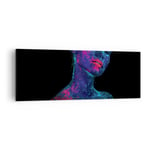 Impression sur Toile 140x50cm Tableaux Image Photo Femme Ultraviolet Paillettes