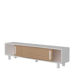 DECOROTIKA - Reilly Modern 120 cm TV Stand and Media Console - TV Unit – 55 inch TV Stand - Colour Options (White/Oak)