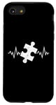 Coque pour iPhone SE (2020) / 7 / 8 Pièce de puzzle battement de cœur – Puzzler Pulse Line ECG