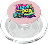 Vintage 90s Party Outfit Men Women Eighties I Love The 90s PopSockets PopGrip for MagSafe