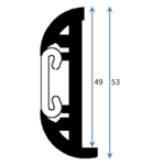 Pvc Fenderlist B1633b Grå 18m