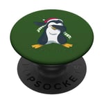 Personnages de Noël amusants avec pingouin et humour de Noël pour adulte PopSockets PopGrip Adhésif