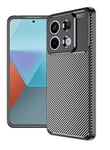 CruzerLite for Xiaomi POCO X6 Pro 5G Case, for Xiaomi Redmi Note 13 Pro 5G Case, Carbon Fiber Texture Design for Xiaomi POCO X6 Pro 5G Case for Redmi Note 13 Pro 5G Case (Carbon Black)