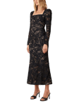 Elliatt Addison Midi Dress, Black/Multi