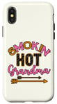 Coque pour iPhone X/XS Smoking Hot Grandma Motif zèbre Rose vif