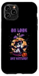 iPhone 11 Pro Bat Sky Kittens Halloween Oh Look Sky Kittens Witch Cat Case