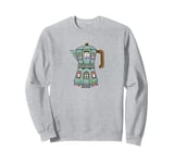 Creative Cozy Coffee House Cafe, Stovetop Espresso Maker Sweatshirt