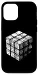 Coque pour iPhone 12/12 Pro Magic Cube 3D Wireframe – Vintage Magic Cube Lover