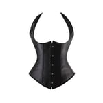 CIDCIJN Women Warm Corset, Women Sexy Elegant Black Corset Top Steampunk Gothic Latex Corset Bustier Waist Overbust Femme 6Xl Plus Size,Satin,3Xl