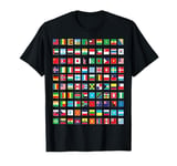 International world flags and world map for children T-Shirt