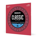 D'Addario Guitar Strings - Classic Nylon Guitar Strings - EJ27H Classical Guitar Strings - Silver Plated Wrap, Nylon Core, Clear Student Nylon Trebles - Hard Tension, 1-Pack