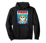 Paws Cat and Mouse Top, Cute Funny Cat Lover Parody Pullover Hoodie