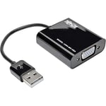 Eaton USB to VGA Adapter Multi Monitor External Video Converter, Built-in USB Type-A 2.0 Cable, 1080p @ 60Hz -Windows, Mac & Ubuntu Compatible (U244-001-VGA)