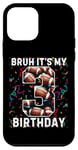 iPhone 12 mini Bruh It's My 3rd Birthday 3 Year Old Football Player Case