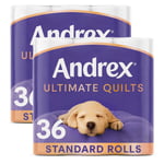 Andrex Toilet Rolls x72 Supreme Quilts Fragrance-Free 3 Ply Toilet Paper