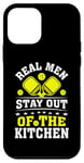 Coque pour iPhone 12 mini Real Men Stay Out of the Kitchen Funny Pickleball pour hommes