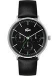 Lacoste Montre Analogique Multifunction à Quartz pour homme avec bracelet réalisé en pelure de pomme Noir - 2011226