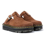 Dr. Martens Zebzag Warmlined Suede Brown Mule