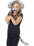 Smiffys Kit dalmatien, noir et blanc, avec serre-tête oreilles, queue et nez