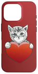 iPhone 16 Pro Valentine’s Day Kitten Art | Cute and Romantic Design Case