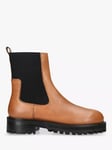 KG Kurt Geiger South Chelsea Leather Ankle Boots, Brown Tan