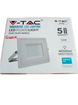 V-TAC Phare Luminaire LED SMD 50W Mince Extérieur IP65 Lumière Chaude, Naturel,