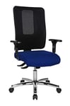 TOPSTAR Open X (N) chromé Chaise de Bureau pivotante, Polypropylène, Polyester, Bleu/Noir, Taille Unique