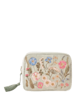 Elizabeth Scarlett Pressed Flowers Pure Organic Cotton Wash Bag, Sage