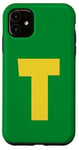 iPhone 11 Green Halloween Chipmunk Carnival Group Costume Letter T Case