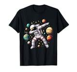 Astronaut Dabbing in Space Cosmic Galaxy Adventure Tee T-Shirt