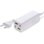 Väggladdare 65W - Dual USB-C & Dual USB-A - Laptop / iPad / Tablet / iPhone - Vit