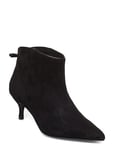 Custommade Casie Suede Shoes Boots Ankle Boot - Heel Svart [Color: ANTHRACITE BLACK ][Sex: Women ][Sizes: 36,37,38,39 ]