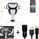 Car holder air vent mount for Nokia G10 cell phone mount