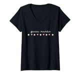 Womens PACU Nurse Valentines Day Post Anesthesia Care Unit Hearts V-Neck T-Shirt