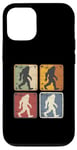 Coque pour iPhone 12/12 Pro Vintage Bigfoot Silhouette Style 4 fonds Drôle Bigfoot