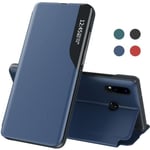 Coque Huawei P20 Lite, Housse Protection intérieure en PC en cuir Givré de Haute Qualité Case Étui Pour Huawei P20 Lite (Bleu)