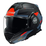 LS2, Casque Moto modulable ADVANT X Oblivion Matt Black Blue, M