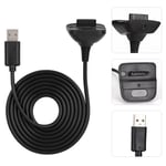 High Quality 2 In 1 1.5m Charging Cable For Microsoft XBOX 360 Controller Fast C