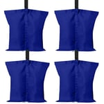 ABCCANOPY Lot de 4 Grands Sacs de Poids pour tonnelle de qualité Industrielle - Sacs de Sable à Double Couture - Poids pour Jambes - pour tonnelle, Parasol de terrasse, Meubles d'extérieur (Bleu)