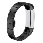 Fitbit Alta HR Steel Link Bracelet Stainless Steel Strap  Black