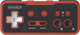 Retro-Bit Origin8 2.4G Red & Black Edition - Manette sans fil Nintendo Switch & NES - RECEVEURS USB & NES INCLUS