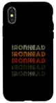 Coque pour iPhone X/XS Love Heart Ironhead Tee Grunge Vintage Style Ironhead Noir