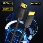 H137B-Black 1.65FT--0.5M--20inch MIZIQ16-Short 8K HDMI 2.1 Directions 48Gbps Haute Vitesse Cord-4K Compatible Avec Roku TV/PS5/PS4/HDTV/RTX 3080 3090 ""Nipseyteko