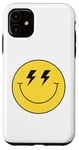 Coque pour iPhone 11 Yeux lumineux jaunes des années 70 souriant souriant