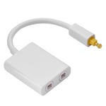 Kaksiporttinen Toslink Digital Optical Audio Splitter Adapter Audio Cable 1 in 2 Out White