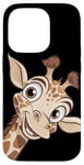 Coque pour iPhone 14 Pro Girafe Mignonne tête de Girafe Animal Afrique Zoo