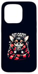 iPhone 15 Pro Get Cozy Chihuahua Hot Cocoa Chocolate Coffee Cold Weather Case